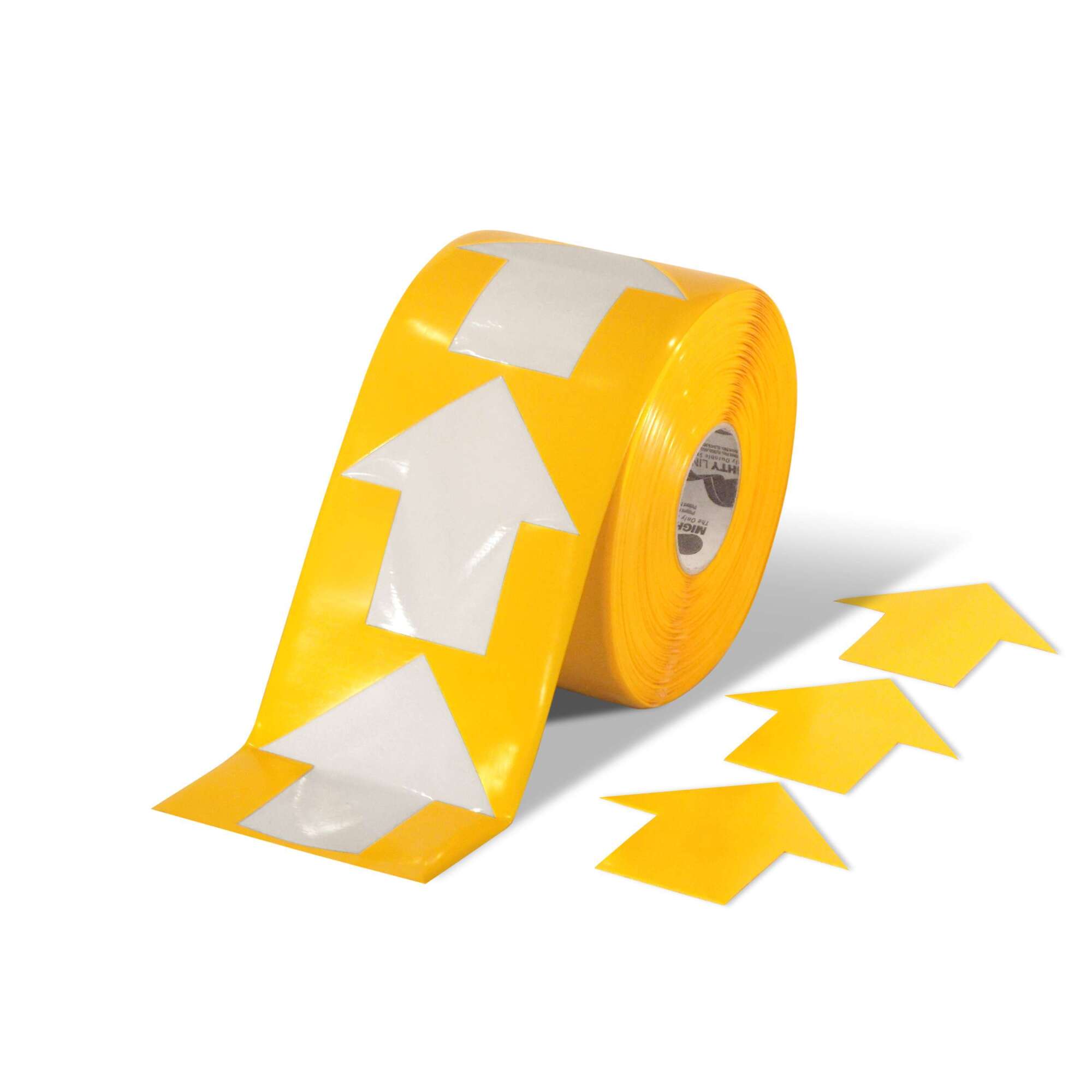 Mighty Line Solid Yellow Arrow Roll — 5.5in. Wide, 200 Arrows, Heavy-Duty Vinyl, Model# 6ARY